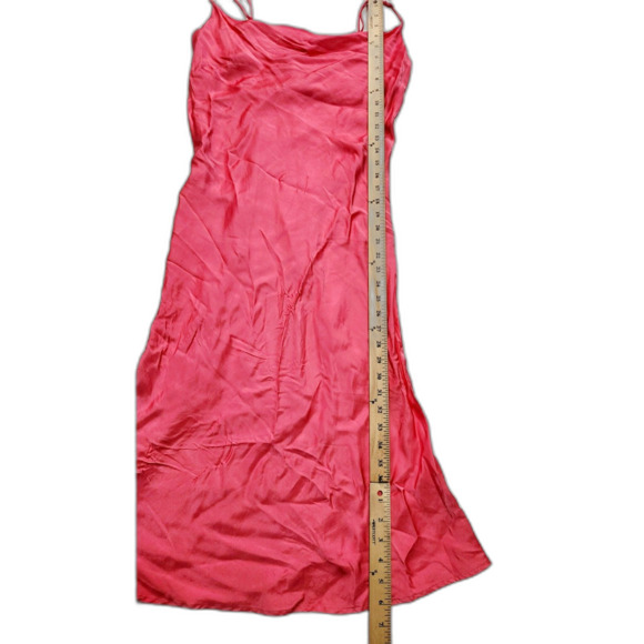 Zara Women’s Pink Satin Effect Slip Dress size M - Picture 7 of 11